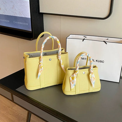 Classic Soft Tote 30cm | Premium PU Daily Handbag – GREEN Factory