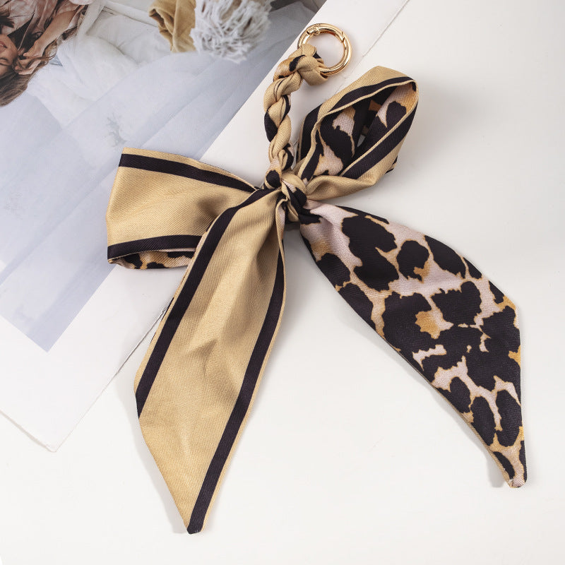 Silk Scarf Bag Charm – Twilly Ribbon Purse Accessory | Greenyuna