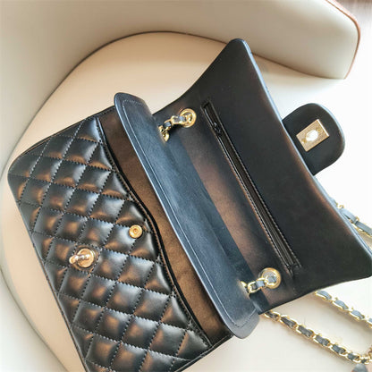 C Series · Genuine Leather Quilted Flap Chain Shoulder Bag – Multi Colors | Large Capacity | Greenyuna