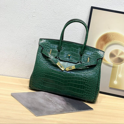 H Series 30×16×22 cm Croc-Texture Structured Tote Bag | Premium PU | Factory Direct