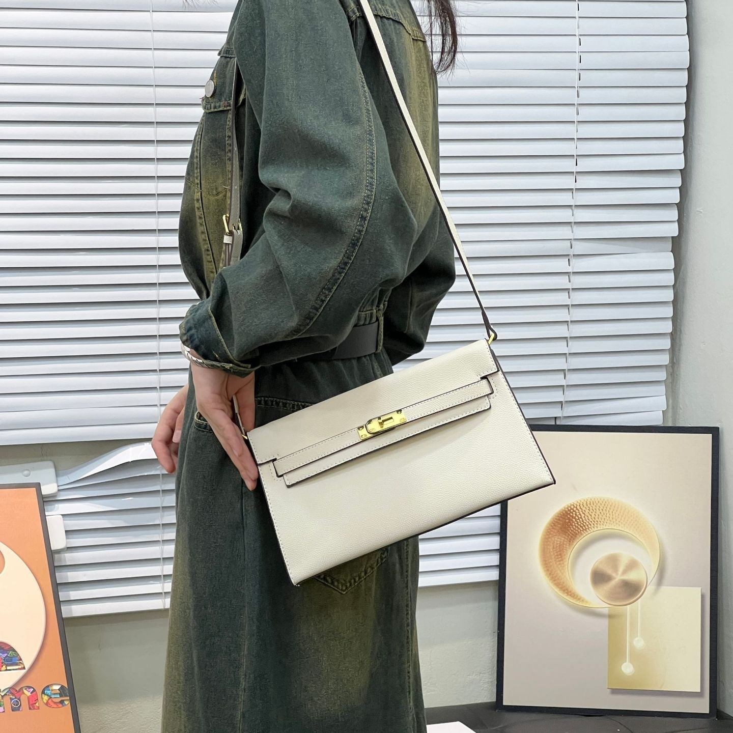 H Series 27 cm Structured Crossbody Bag | Premium PU Leatheruette bag