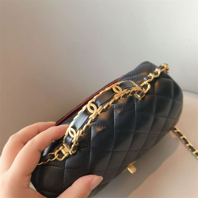 #1158 Mini Genuine Leather Quilted Flap Chain Bag – 6 Colors | Crossbody & Shoulder | Greenyuna