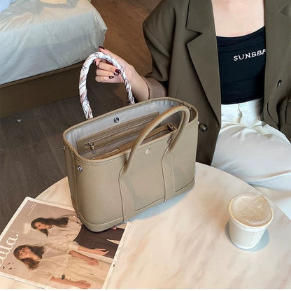 Classic Soft Tote 30cm | Premium PU Daily Handbag – GREEN Factory