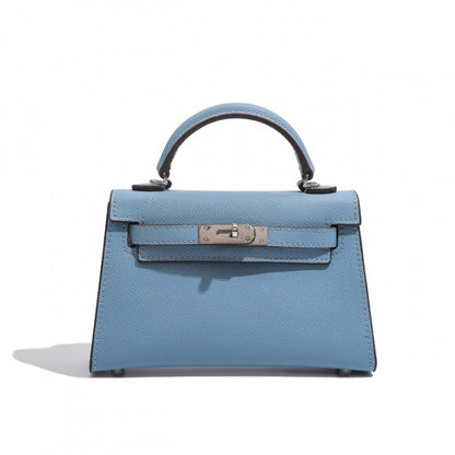 Elegant Structured Bag Collection | H Series Handbags Wholesale | 19cm silver PU leather GREEN Factory