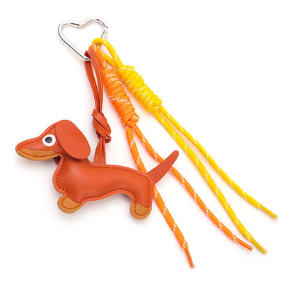 PU Horse Tassel Bag Charm Set | Cute Pendant with Braided Rope
