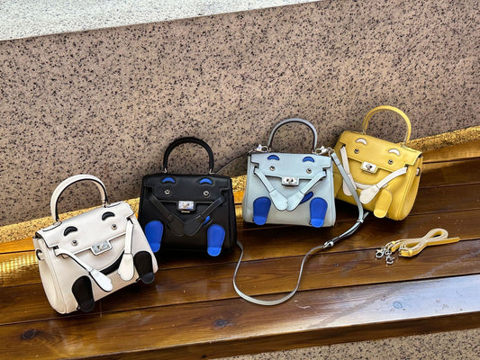 H Series Funny Face Bag | 20cm PU Top-Handle Crossbody | Factory Direct Wholesale