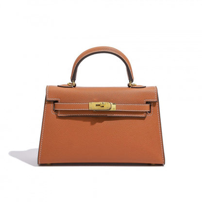 Elegant Structured Bag Wholesale |22 cm PU Handbag Gold| GREEN Factory