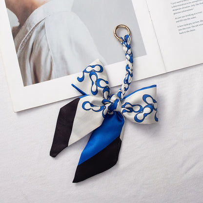 Silk Scarf Bag Charm – Twilly Ribbon Purse Accessory | Greenyuna