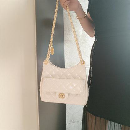 C Series · Genuine Leather Quilted Soft Chain Tote Bag – 5 Colors | Hobo Shoulder Style | Greenyuna