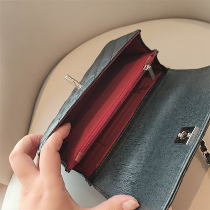 C Series · Genuine Leather Quilted Top Handle Chain Flap Bag – 5 Colors | Handheld & Crossbody | Greenyuna