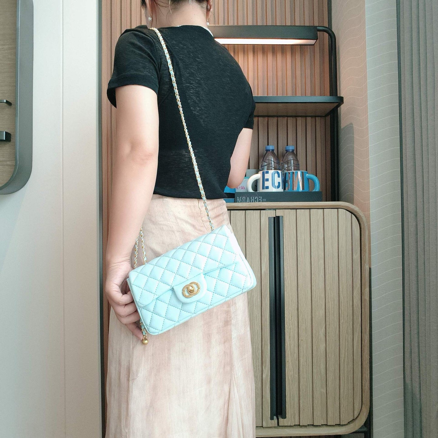 C Series · Mini Genuine Leather Quilted Chain Crossbody Bag – 7 Colors | Classic Small Flap | Greenyuna