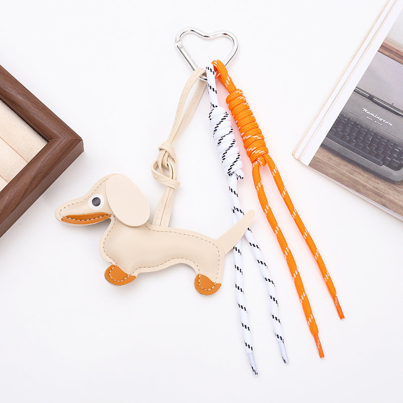 PU Horse Tassel Bag Charm Set | Cute Pendant with Braided Rope