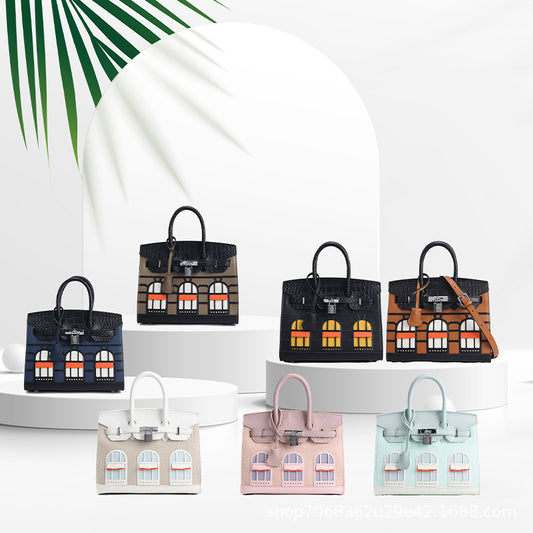 Elegant Structured Bag Wholesale | 25cm PU Handbag Gold Hardware | GREEN Factory