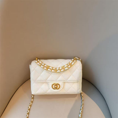 C Series · Genuine Leather Quilted Mini Chain Shoulder Flap Bag – 6 Colors | Greenyuna