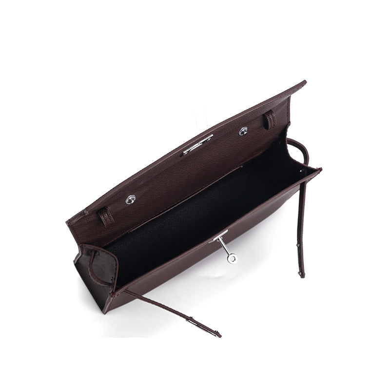 Classic Structured Handbag Wholesale | H Series 25 cm PU Top Handle Bag | GREEN Factory