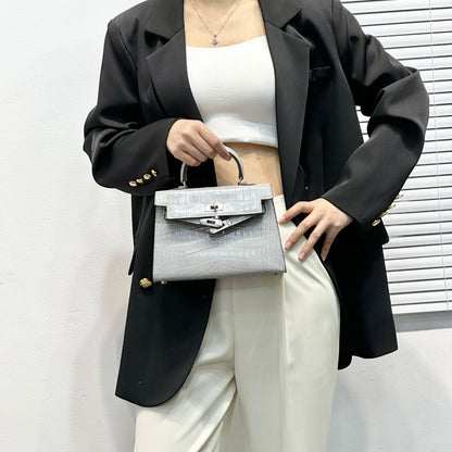 H Series Croc-Embossed Top-Handle Bag | 22cm | Factory Direct Wholesale