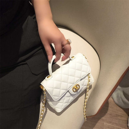 C Series · Genuine Leather Quilted Mini Top Handle Bag – Crossbody & Shoulder | 4 Colors | Greenyuna