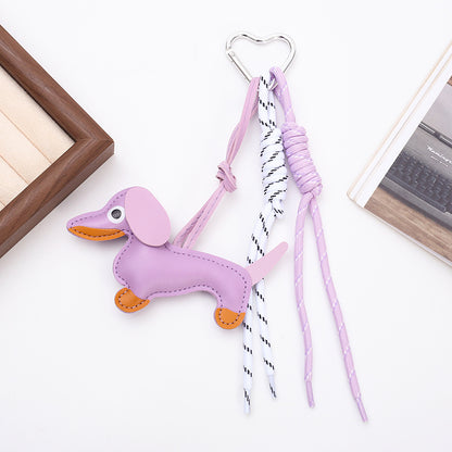 PU Horse Tassel Bag Charm Set | Cute Pendant with Braided Rope