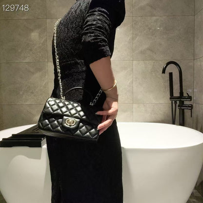 Mini Genuine Leather Quilted Flap Chain Bag – 6 Colors | Crossbody & Shoulder | Greenyuna