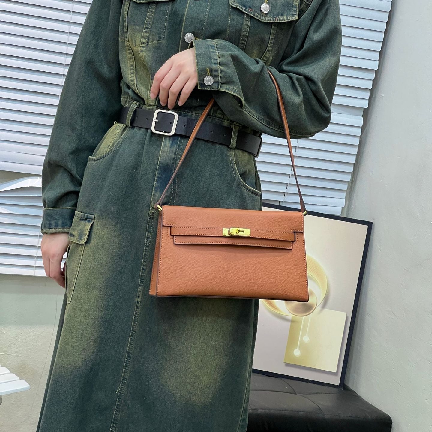 H Series 27 cm Structured Crossbody Bag | Premium PU Leatheruette bag