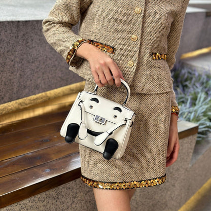 H Series Funny Face Bag | 20cm PU Top-Handle Crossbody | Factory Direct Wholesale