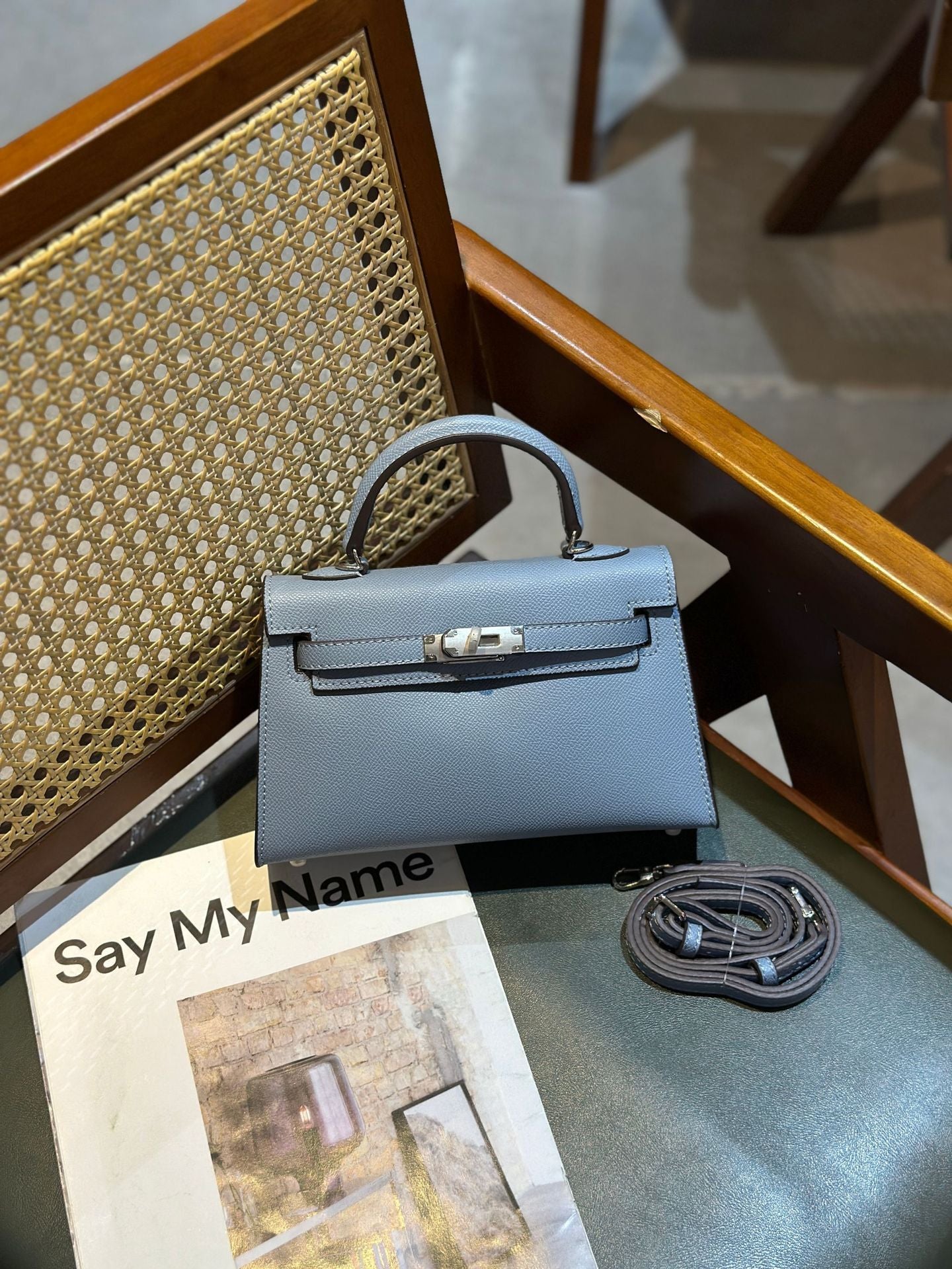 Elegant Structured Bag Wholesale |22 cm PU Handbag Silver | GREEN Factory