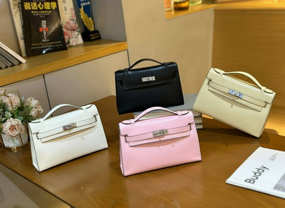 H Series Mini Structured Top-Handle Bag 22 cm – Model 2300 | Silver Hardware