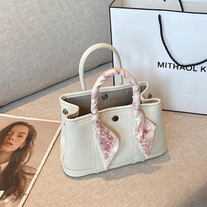 Classic Soft Tote 30cm | Premium PU Daily Handbag – GREEN Factory