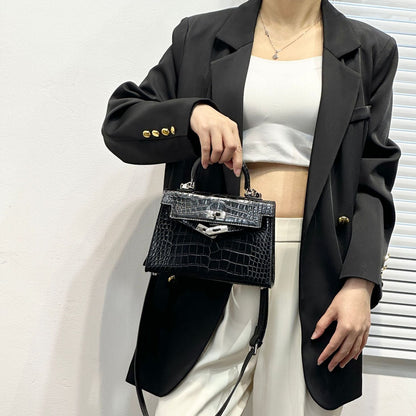 H Series Croc-Embossed Top-Handle Bag | 22cm | Factory Direct Wholesale