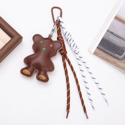 PU Horse Tassel Bag Charm Set | Cute Pendant with Braided Rope