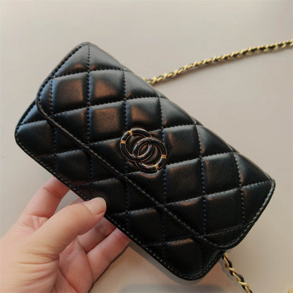 C Series · Mini Genuine Leather Quilted Wallet-On-Chain Bag – 5 Colors | Crossbody & Clutch | Greenyuna