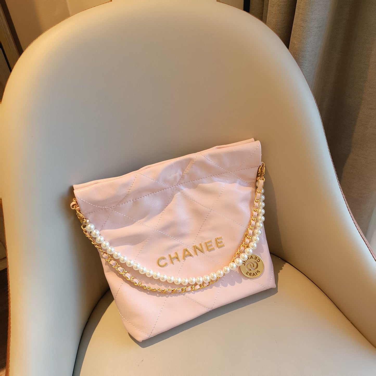 Pearl Chain Soft Quilted Hobo Bag – Shoulder & Crossbody | 5 Colors | Greenyuna