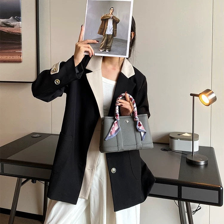 Classic Soft Tote 30cm | Premium PU Daily Handbag – GREEN Factory