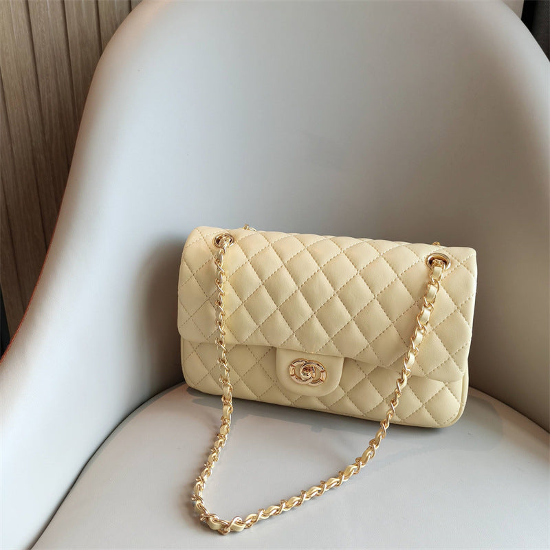 C Series · Genuine Leather Quilted Flap Chain Shoulder Bag – Multi Colors | Large Capacity | Greenyuna