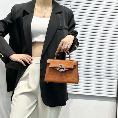 H Series Croc-Embossed Top-Handle Bag | 22cm | Factory Direct Wholesale