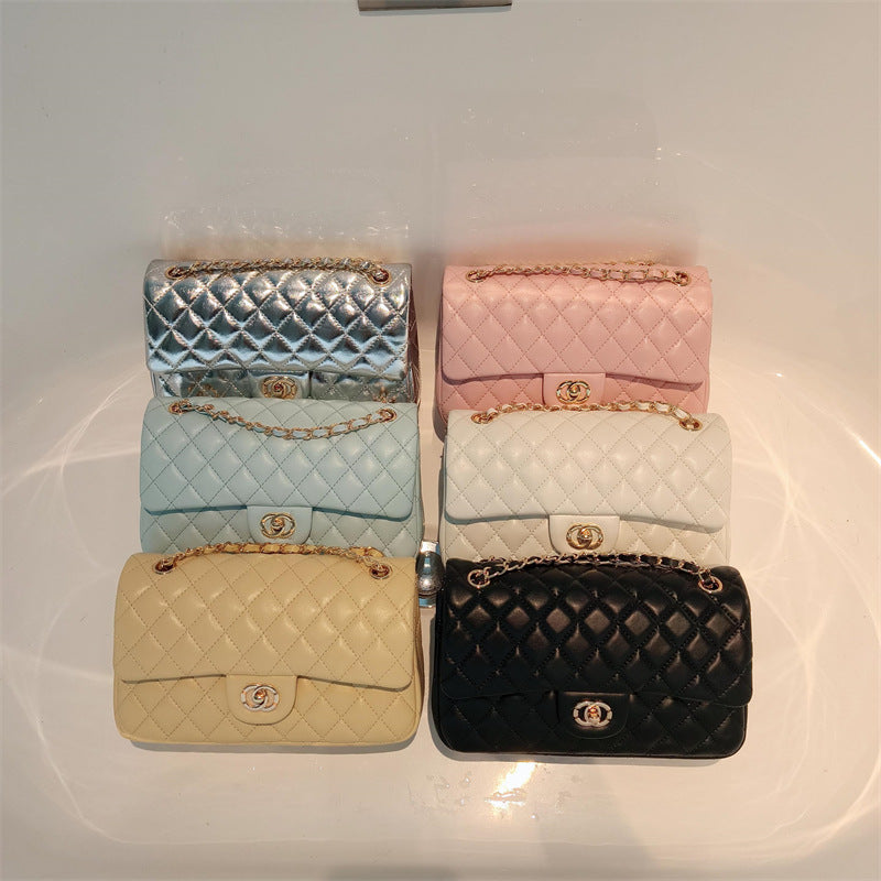 C Series · Genuine Leather Quilted Flap Chain Shoulder Bag – Multi Colors | Large Capacity | Greenyuna