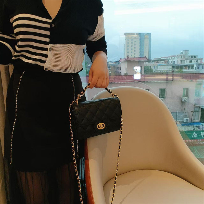 C Series · Genuine Leather Quilted Mini Chain Shoulder Flap Bag – 6 Colors | Greenyuna