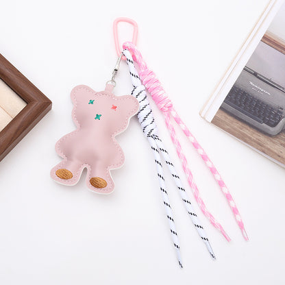 PU Horse Tassel Bag Charm Set | Cute Pendant with Braided Rope