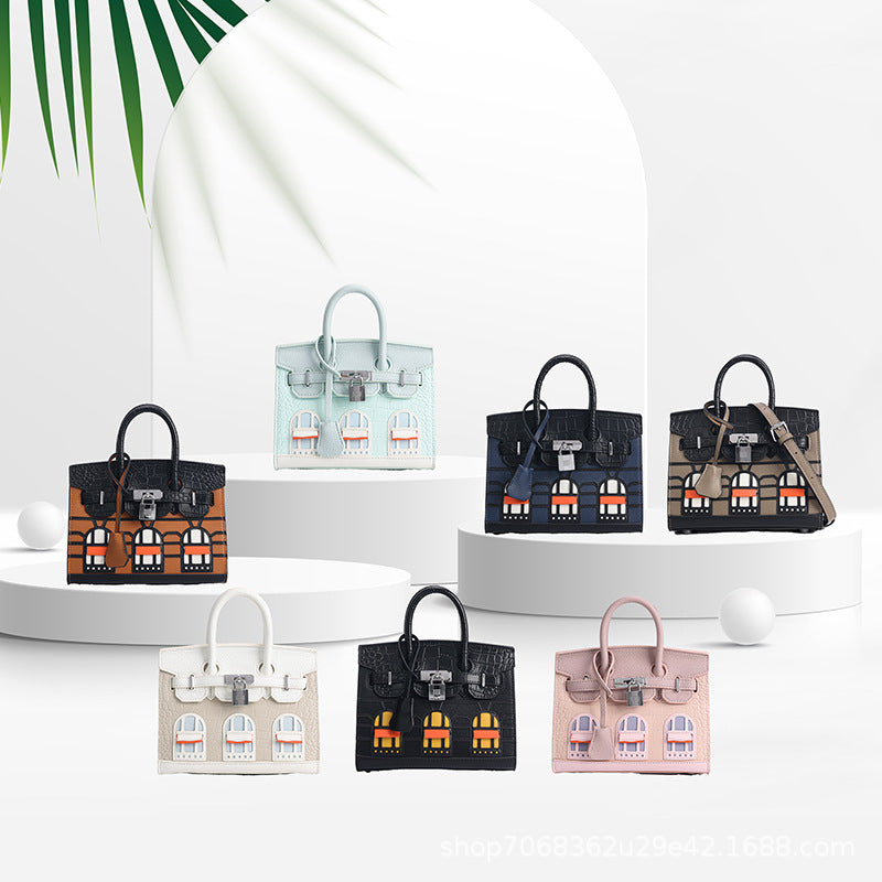 Elegant Structured Handbag Wholesale | H Series 20 cm PU Top Handle Bag | GREEN Factory