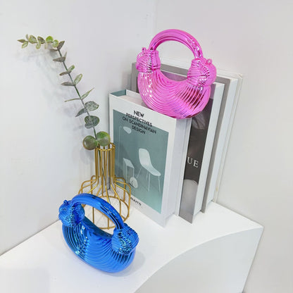 Metal Wire Evening Bag – Mini Top Handle Party Clutch | Greenyuna