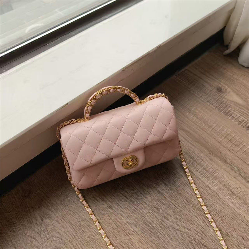 #1158 Mini Genuine Leather Quilted Flap Chain Bag – 6 Colors | Crossbody & Shoulder | Greenyuna