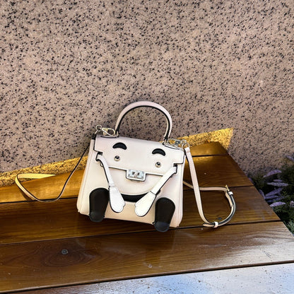 H Series Funny Face Bag | 20cm PU Top-Handle Crossbody | Factory Direct Wholesale
