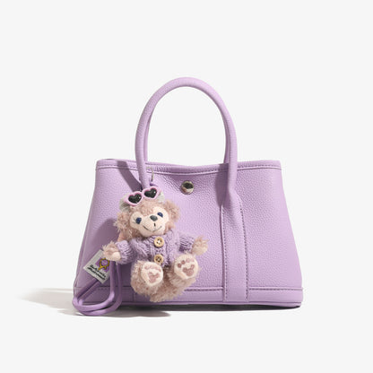 Mini Tote Bag with Plush Charm | Cute Daily Handbag | 6 Colors