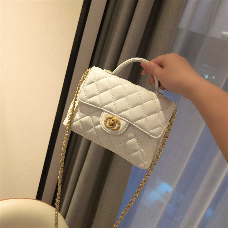 C Series · Genuine Leather Quilted Mini Top Handle Bag – Crossbody & Shoulder | 4 Colors | Greenyuna