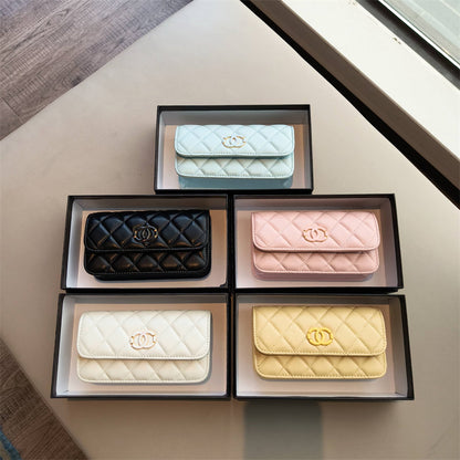 C Series · Mini Genuine Leather Quilted Wallet-On-Chain Bag – 5 Colors | Crossbody & Clutch | Greenyuna