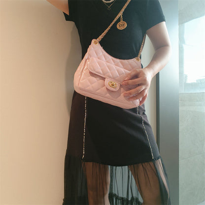 C Series · Genuine Leather Quilted Chain Shoulder Tote Bag – 5 Colors | Soft Hobo Style | Greenyuna