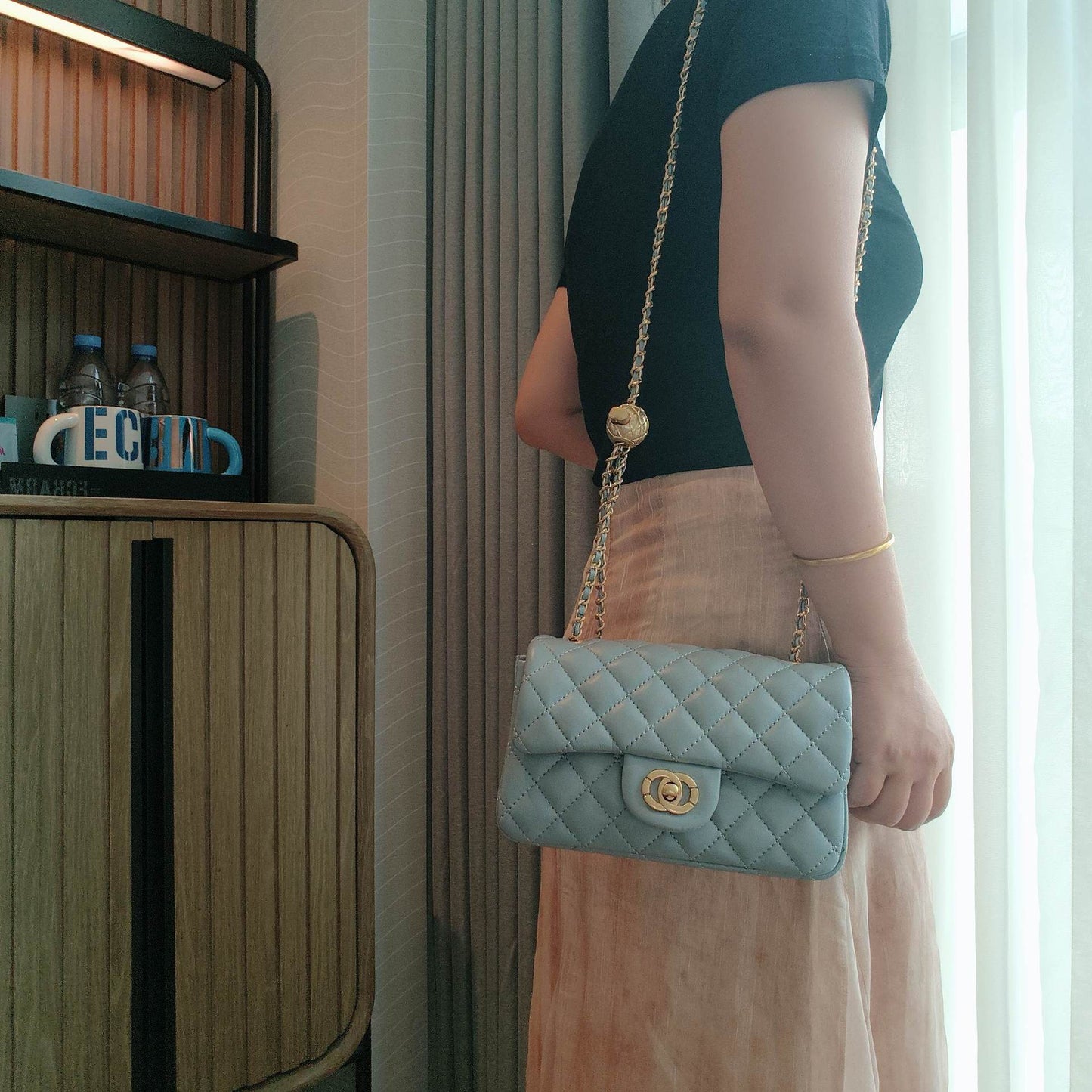 C Series · Mini Genuine Leather Quilted Chain Crossbody Bag – 7 Colors | Classic Small Flap | Greenyuna