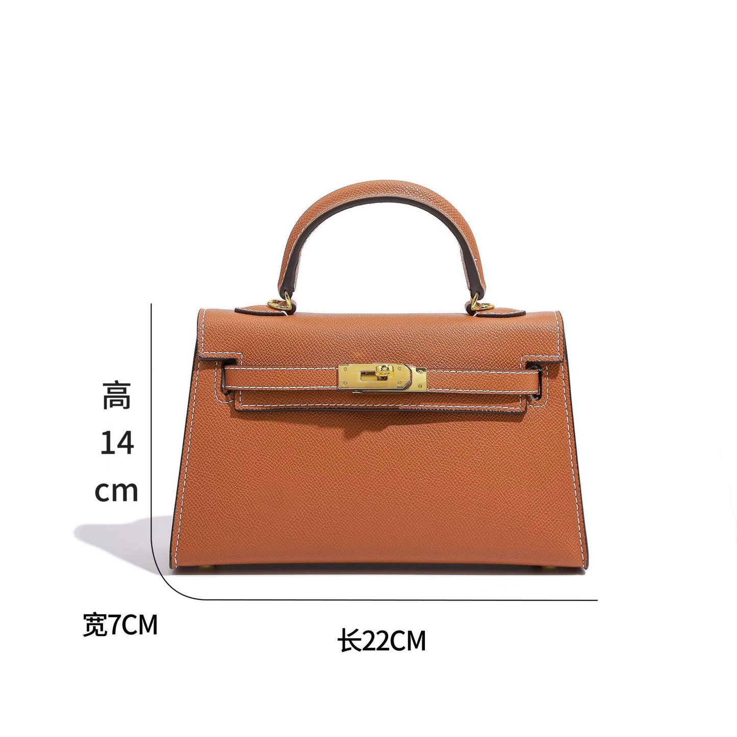 Elegant Structured Bag Wholesale |22 cm PU Handbag Gold| GREEN Factory