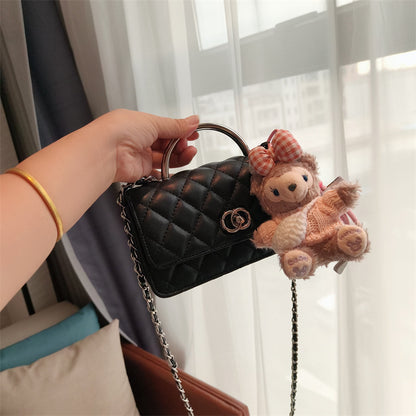 C Series · Genuine Leather Quilted Top Handle Chain Flap Bag – 5 Colors | Handheld & Crossbody | Greenyuna