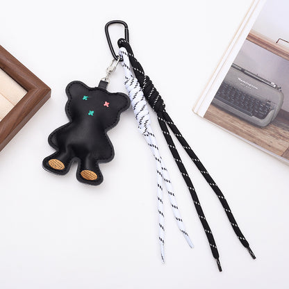 PU Horse Tassel Bag Charm Set | Cute Pendant with Braided Rope